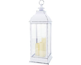 Felinar Cu Lumanare Lafiora 3 Led-uri H 71 Cm Alb