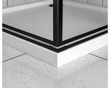 Cabina de dus patrata basano Slimline 90x90 cm sticla transparenta anticalcar profil negru