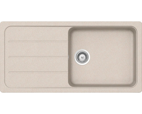 Chiuveta Bucatarie Cu O Cuva Schock Formhaus D-100l 100x50 Cm, Cu Picurator, Reversibila, Cristalite Sabbia