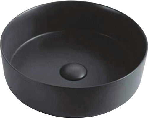 Lavoar Ceramic Rotund, Montaj pe Blat, 36 cm, Negru Mat, C8008MB