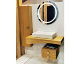 Blat pentru Lavoar Baie Valentina, MDF, 100x46x10 cm, Stejar