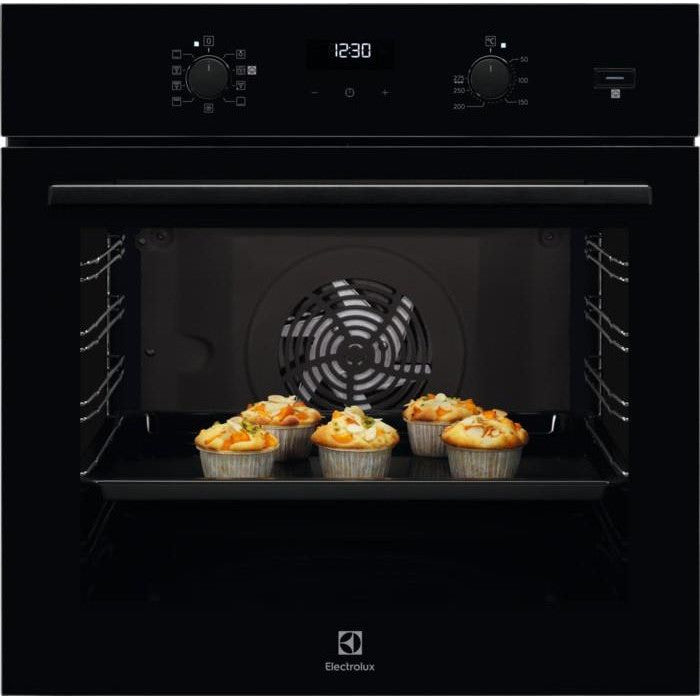 Cuptor incorporabil, Electrolux, EOD5C50Z, SteamBake cu functie de abur, 72L, Curatare catalitica, Display LED, Clasa energetica D, Negru