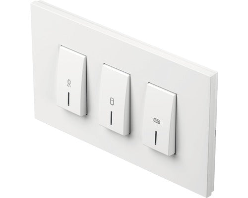 Intrerupator Triplu Pentru Baie Tem, Alb, Pentru Doza De 4 Module