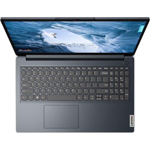 Laptop LENOVO IdeaPad 1 15IGL7, Intel Celeron N4120 pana la 2.6GHz, 15.6" HD, 4GB, eMMC 128GB, Intel UHD Graphics, Windows 11 Home S, Albastru