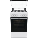 Aragaz GORENJE GK5A21WH, 4 arzatoare, Gaz, Electric, L 50 cm, Grill, Alb