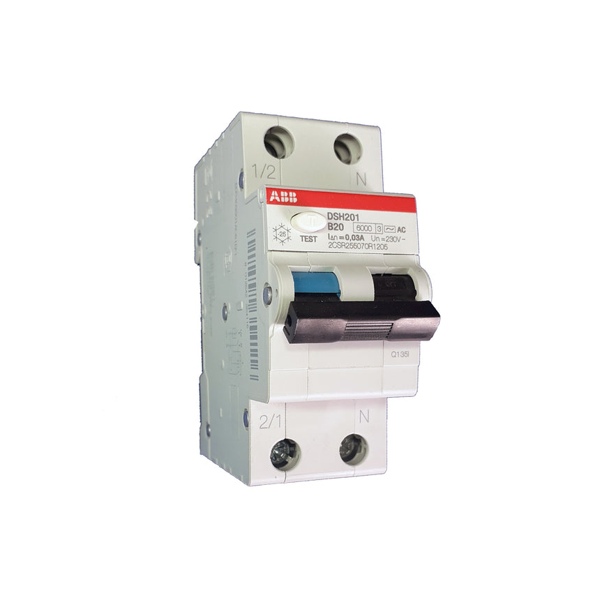 Siguranta automata diferentiala faza+nul ABB DSH201L-B20 curent nominal 20 A, 1P+N, curba declansare B