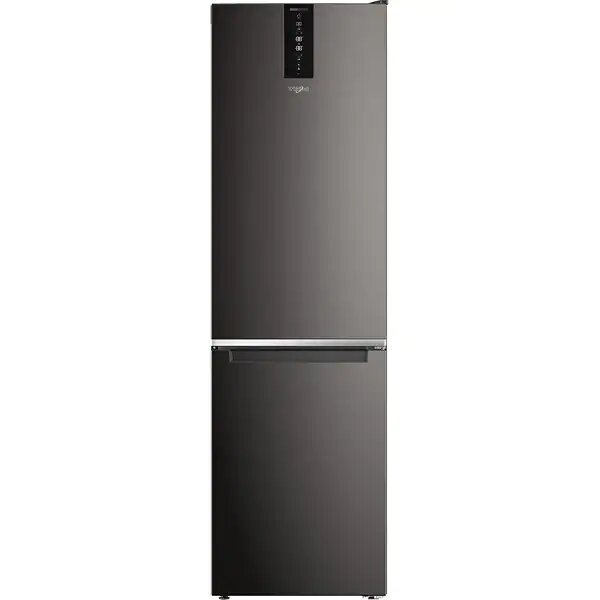 Combina frigorifica Whirlpool W7X93TKS, 367 l, Total No Frost, Clasa D, Tehnologia 6TH Sense, Iluminare LED, H 202.7 cm, Negru/Inox
