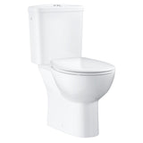 Set vas WC Bau Ceramic 39347000, montare pe podea, dubla spalare, alb
