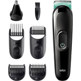 Aparat de Tuns Multifunctional 6 in 1 BRAUN GK3321, Acumulator, 50 Minute Autonomie, Negru