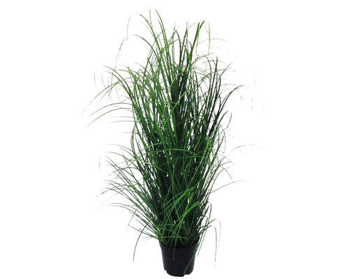 Planta Artificiala Tufa Iarba In Ghiveci Negru H 120 Cm