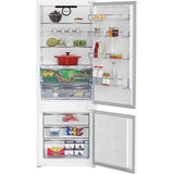 Combina frigorifica incorporabila BEKO BCNE400E40SN, 370 l, No Frost, Raft sticle, HarvestFresh, Display touch control, Clasa E, H 194 cm, Alb