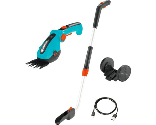 Foarfeca Pe Baza De Acumulator Pentru Margini Gazon Gardena Comfortcut Li Cu Maner, Acumulator Si Cablu De Incarcare Incluse