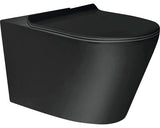 Vas WC suspendat, include capac WC soft close, negru mat