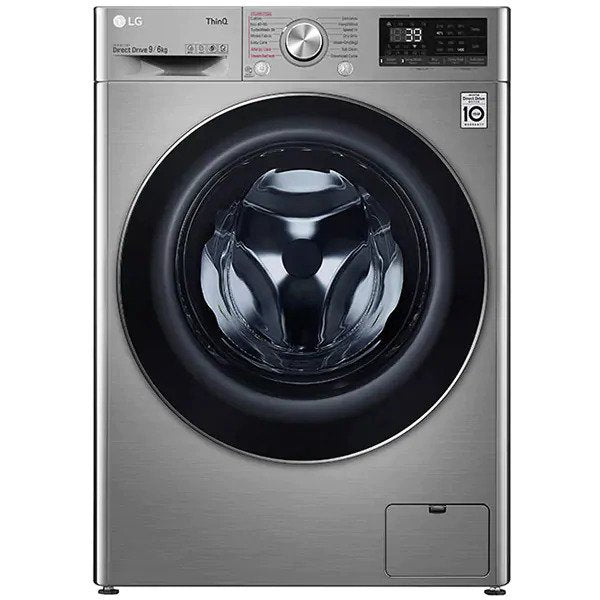 Masina de spalat rufe cu uscator LG F4DV709S2TE, Spalare 9 kg, Uscare 6 kg, 1400 rpm, Clasa A, Motor AI Direct Drive, Steam+, TurboWash, ThinQ, Argintiu