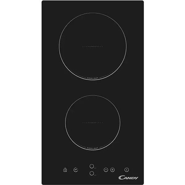Plita incorporabila CANDY CDHC 30, vitroceramica, 2 arzatoare, Touch control, Negru