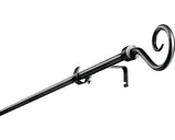 Galerie Perdea Melc Negru, Melc Negru, Ø 16 Mm, Extensibila, 100-200 Cm