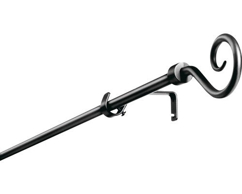 Galerie Perdea Melc Negru, Melc Negru, Ø 16 Mm, Extensibila, 100-200 Cm
