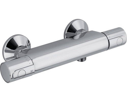 Baterie dus cu termostat Pescara, cartus ceramic, functie ProTherm, tehnica Ecostop pentru economisirea apei, crom
