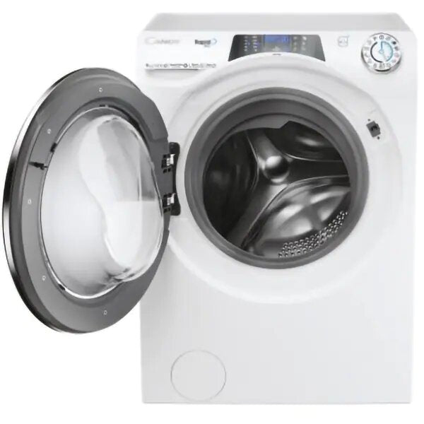 Masina de spalat rufe Candy Rapido Pro RP 596BWMBC/1-S, 9 kg, 1500 RPM, Clasa A, Motor Inverter, Quick&Clean Technology, Steam Hygiene+, WiFi, Easy Iron+, Alb