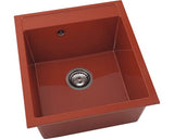 Chiuveta Bucatarie Cu O Cuva Fat Avangard 224 51x46 Cm, Fara Picurator, Marmura Compozita Ruby Red