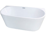Cada de baie dreptunghiulara freestanding Linea Eco 75x150x58 cm acril alb