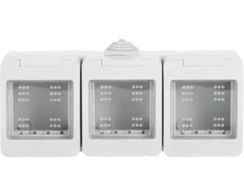Doza Suport Aparataje Abb Zenit 6 Module Montaj Aplicat, Ip55 Alba