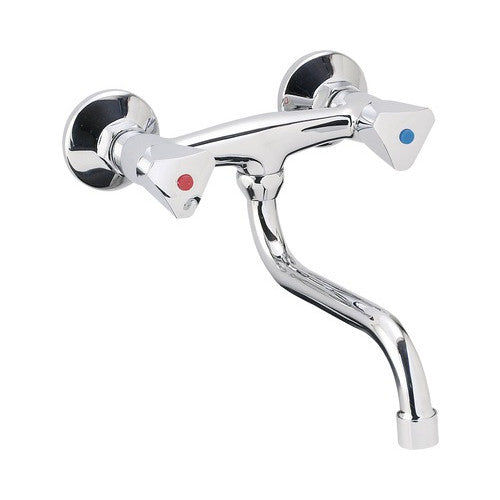 Baterie bucatarie cu dubla comanda Piave, ceramic 35 mm, aerator M22, crom