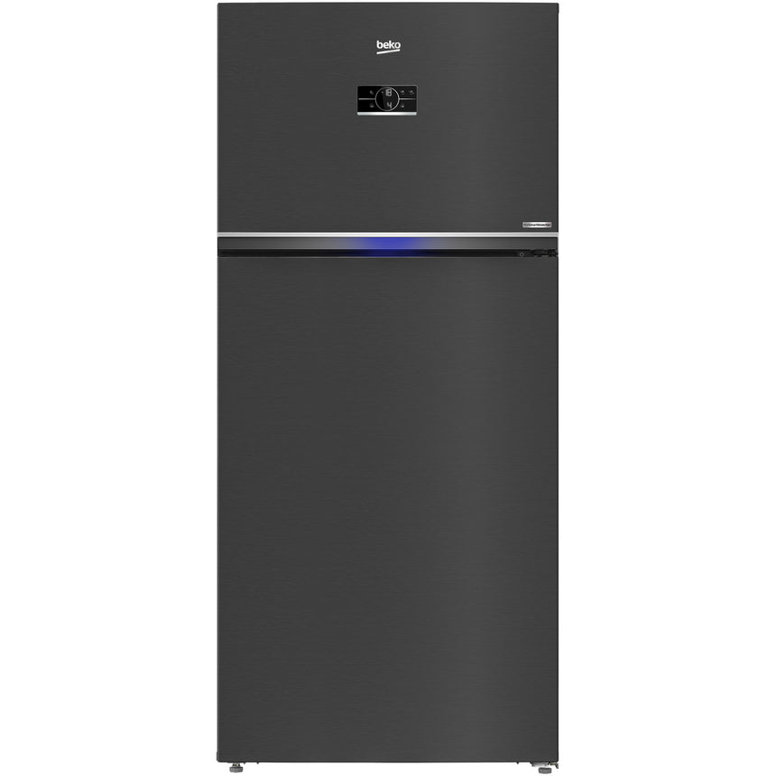 Frigider cu doua usi Beko RDNE650E40ZXBRN, 630 l, NeoFrost Dual Cooling, Multi mode, Touch control, Compresor ProSmart Inverter, HarvestFresh, AeroFlow, Clasa E, H 187 cm, Dark Inox