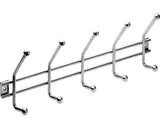 Cuier de perete cu 5x2 carlige Hettich Modern 452x160x60 mm, otel inoxidabil