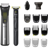 Aparat de Tuns Multifunctional 15 in 1 PHILIPS Multigroom Series 9000 MG9552/15, Acumulator, Autonomie 120 min, Gri Metalic