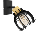 Aplica Stillington E27 Max. 1x40w, Lemn/Negru
