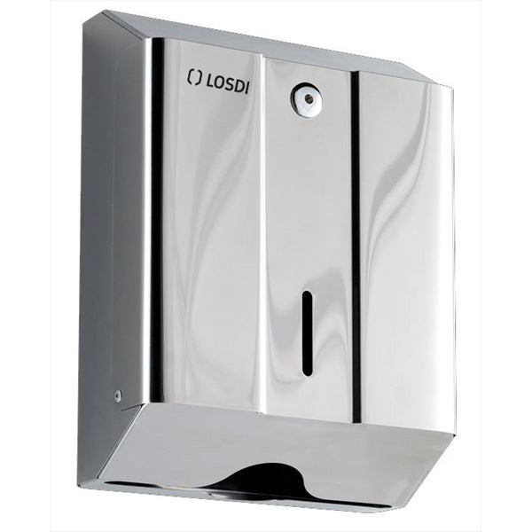 Dispenser prosoape hartie pliate Losdi V Oceano, inox, capacitate 600 de prosoape pliate Z/V, garantie 5 ani