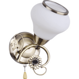 Aplica Curly 1X60W,bronz cu abajur alb