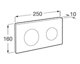Clapeta dubla actionare Duplo PL10 negru mat