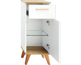 Dulap baie asezat PELIPAL Noventa, 1 usa 1 sertar, MDF, 89,5x35,5 cm, alb