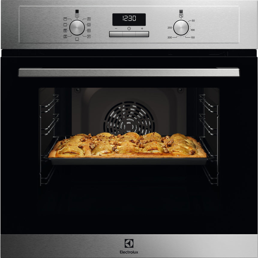 Cuptor incorporabil Electrolux EOD3F40BX, 65 l, Autocuratare catalitica, Timer electronic, SteamBake, Grill, Clasa A, Inox antiamprenta