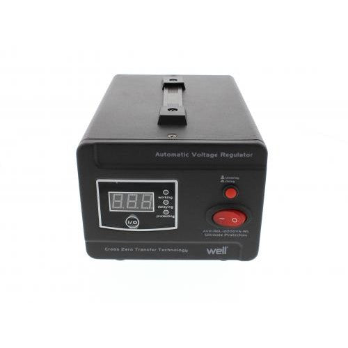 Stabilizator automat de tensiune cu releu 2000VA, negru Well AVR-REL-GUARD2000-WL