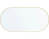 Oglinda Baie Cu Led Cordia Tender Line Blacklight 60x100 Cm Rama Aurie