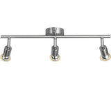 Sina Spoturi Gu10 3x3w, Becuri Led Incluse, Nichel Satinat
