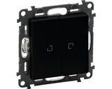 Intrerupator Cap-scara Dublu Legrand Valena Life, Cu Lumina, Negru Mat
