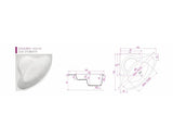 Cada de baie Belform Equilibra 140x140 cm, material acril