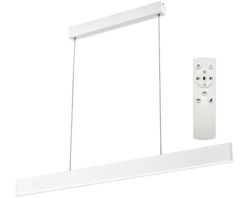 Pendul Cu Led Integrat Line 120 Bz Rc 30w 3000 Lumeni, Lumina Alba 3000-6500k, Plastic Alb, Cu Telecomanda