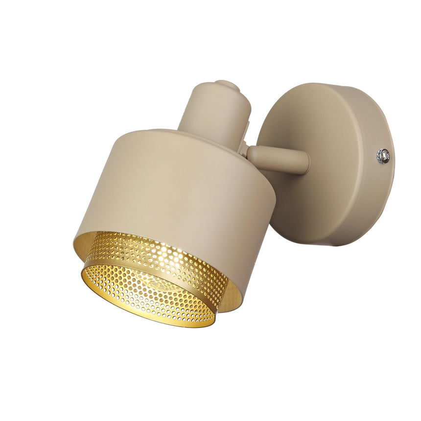Aplica interior Fedora, E14 1x MAX 40W, Maro/Auriu