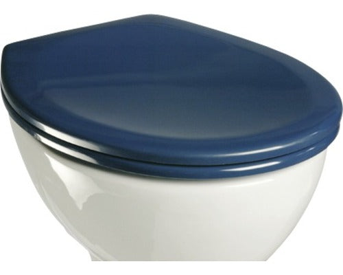 Capac WC ADOB Limone, inchidere simpla, albastru inchis 44x38 cm