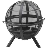 Semineu terasa ball of fire Grillchef, negru