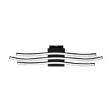 Plafoniera RONCADE 1, EGLO, LED, 21W, 2400 lm, lumina calda, otel, negru, aluminiu, plastic, alb, 65 x 13 x 4.5 cm