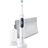 Periuta de dinti electrica Oral-B iO 8 Special Edition, tehnologie magnetica, microvibratii, 6 programe de curatare, afisaj color OLED, carcasa de calatorie, Alb