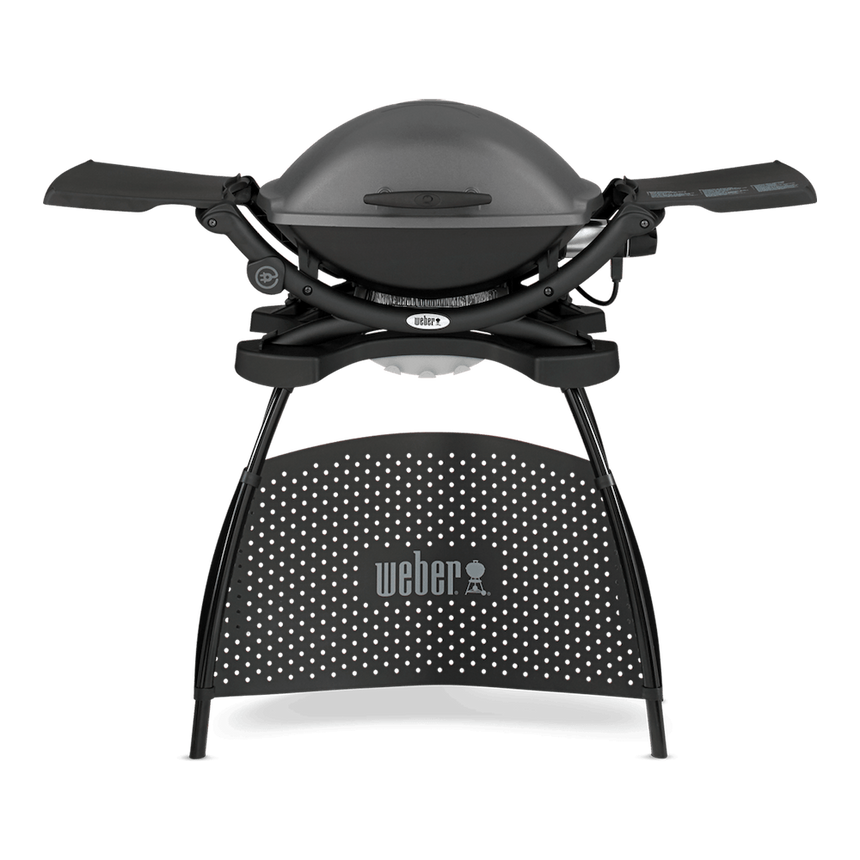 Gratar electric Weber Q 2400, 2200W, cu stativ, 54x39 cm, Antracit