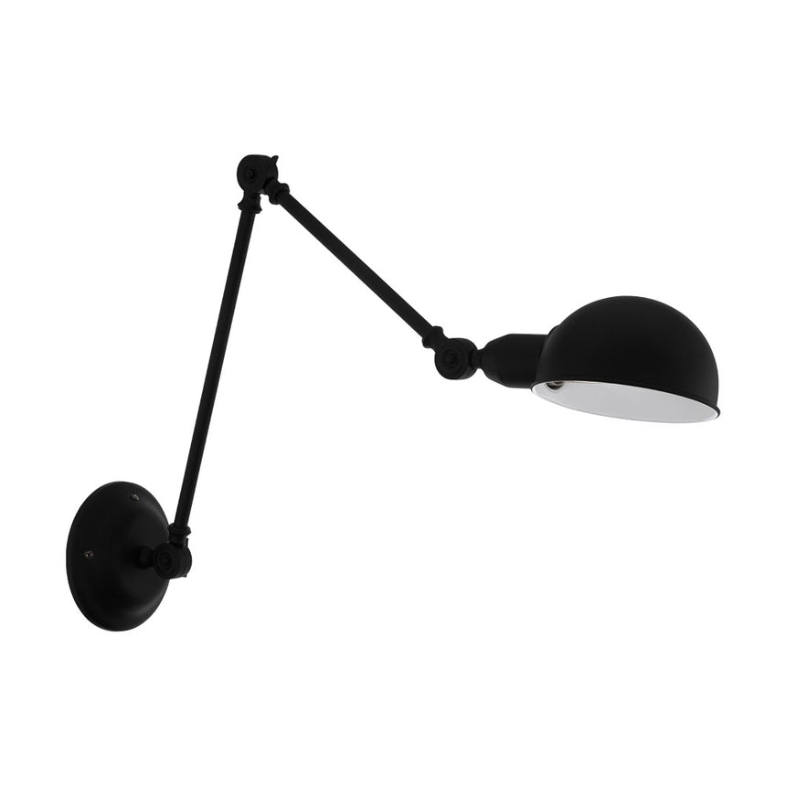 Aplica vintage EXMOOR, EGLO, E27, 1x28W, otel, alb, negru, 94 x 42 x 14.5 cm