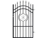 Poarta Pietonala Polbram Nedeia Otel Galvanizat 180-200x90 Cm Deschidere Dreapta Negru